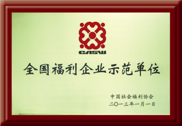 全国福利企业示范单元