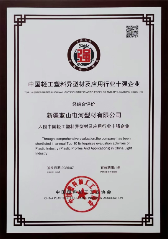 新投集团GGPoker官网型材公司凭借在塑料异型材及利用领域的凸起阐发一举斩获多项沉磅荣誉